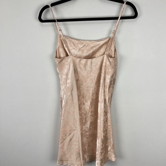 Princess Polly Norman Embroidered Satin Slip Dress Size 4 - Picture 3 of 8